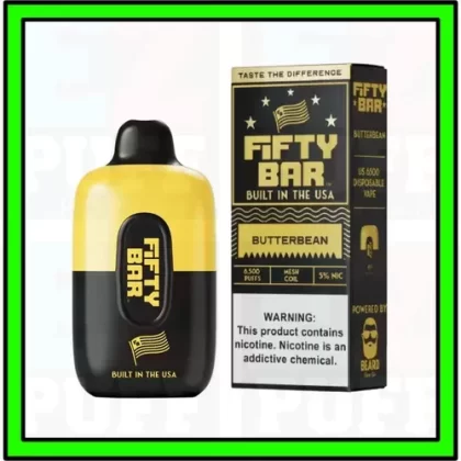 Butterbean – FIFTY BAR – MADE IN USA by Beard Vape – 6500 Puff Disposable