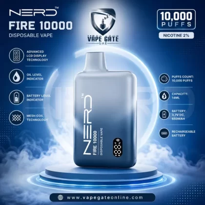 Nerd Fire - Disposable Vape (10,000 Puffs) - Peach Mango / 20 mg