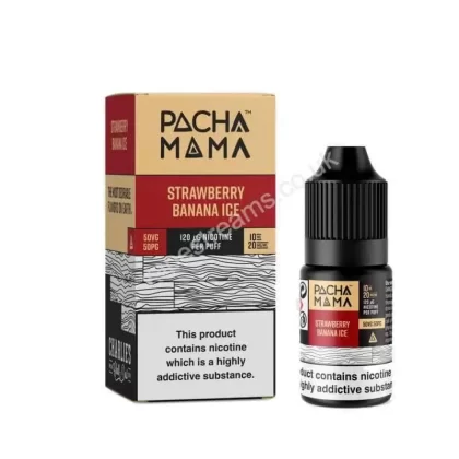 Pacha Mama Strawberry Banana Ice Nic Salt E-Liquid - Vapestreams Co