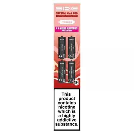 SKE Crystal 4 in 1 Prefilled Pods – Rose Edition