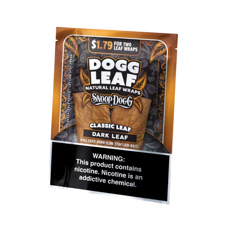 Dogg Leaf Flat Wraps Dark Leaf