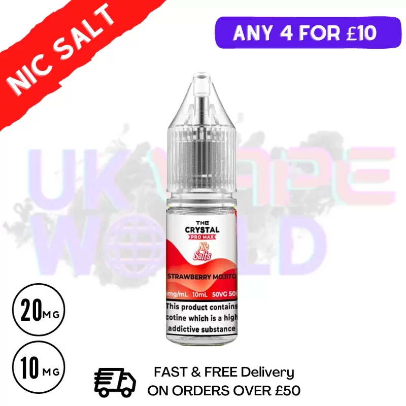 Strawberry Mojito Nic Salt E-Liquid Hayati Crystal Pro Max