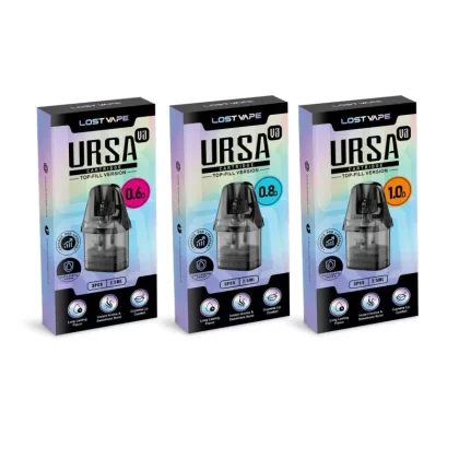 Lost Vape Ursa V3 Replacement Pod Cartridge for Ursa Nano /Ursa Nano 2 / Ursa Nano 3/ Ursa Nano Pro/Ursa Nano Air/ Ursa Nano S 2/Ursa Baby / Ursa Baby 2 /Ursa Baby 3/ Ursa Baby Pro / Ursa Pr (F10449)