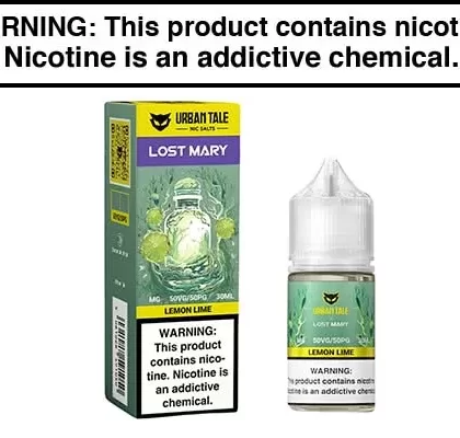 LEMON LIME BY LOST MARY X URBAN TALE NIC SALTS 30ML - Vapejuice