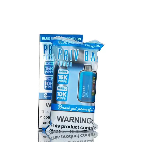 SMOK Priv Bar Turbo 15K 15000 Puffs Disposable Vape - 16mL - Blue Razz Watermelon - Image 2