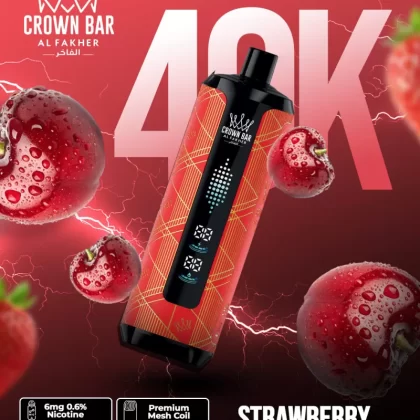 Al Fakher Crown Bar Mega Max 40K - Strawberry Cherry - Vapesonline