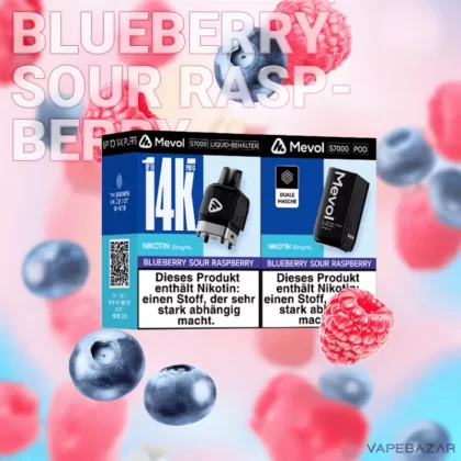 Mevol S7000 Pod – Blueberry Sour Raspberry - 20mg/ml