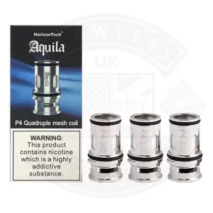 Horizon Aquila Replacement Coils 3pcs/pack - Type#P4 QUADRUPLE Mesh 0.14ohm