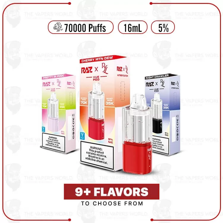 RAZ x RYL VUE 70K Puff Disposable Pod - Blueberry Watermelon, Bitch Please (Pineapple Peach Lime) (EFA8C3)