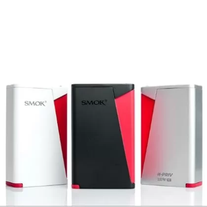 SMOK H-PRIV 220W TC Mod Kit by dual 18650 Batteries - White