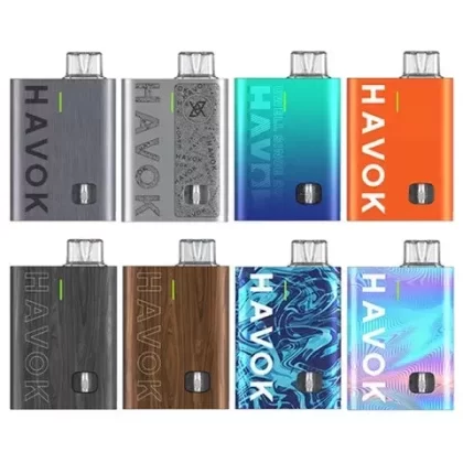 Uwell Havok R Pod Vape Kit - Colour#Black Wood Kit>Brown Wood Kit>Grey Kit>Lake Green Kit>Orange Kit>Pastel Blue Kit>Silver Kit>Unicorn Blue Kit