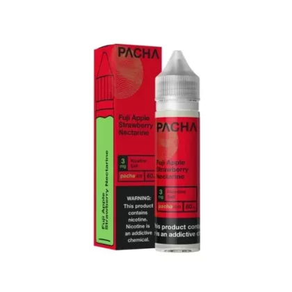 Pacha Fuji Apple Strawberry Nectarine Synthetic Nicotine 60ml E-Juice - 0 MG6 MG