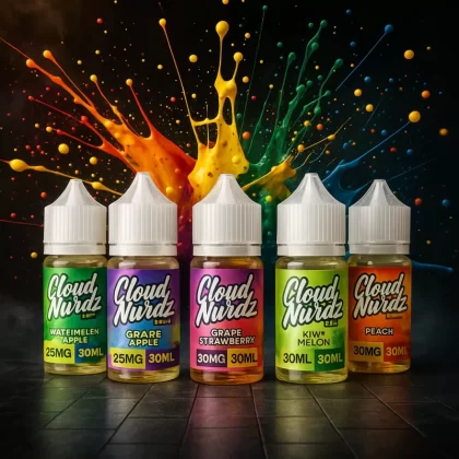 Cloud Nurdz TFN Salt Premium E-Liquid 30ml - ICED Kiwi Melon / 50mg - Skullvaping