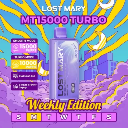 Lost Mary MT15000 Turbo Weekly Edition Disposable – 15000 Puffs - Grape Jelly (Monday)