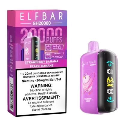 Elf Bar GH20K Disposable Vape Device – Strawberry Banana 20ml