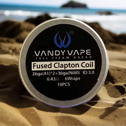 VANDY VAPE PREBUILT 0.43 OHM FUSED CLAPTON coil METAL BOX