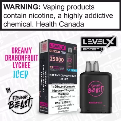 Dreamy Dragonfruit Lychee Iced Flavour Beast LEVEL X BOOST POD