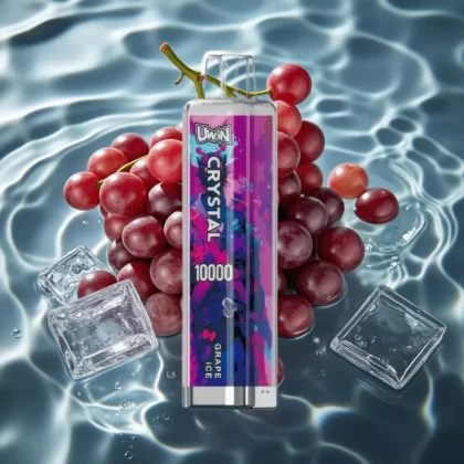 UWIN Crystal 10000 Puffs Disposable Vape Grape Ice 18mL 650mAh Rechargeable RGB - Bangvapeaustralia