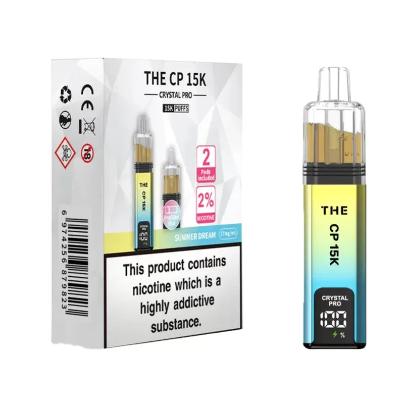 Crystal Pro CP 15K Prefilled Pod Kit - 5 Pack - Blue Razz Cherry - Image 2