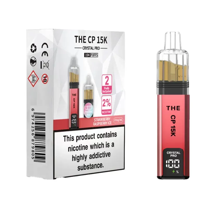 Crystal Pro CP 15K Prefilled Pod Kit - 5 Pack - Blue Razz Cherry - Image 3