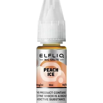 Elf Bar Elfliq Peach Ice Nic Salt Vape Juice - Strength 10mg