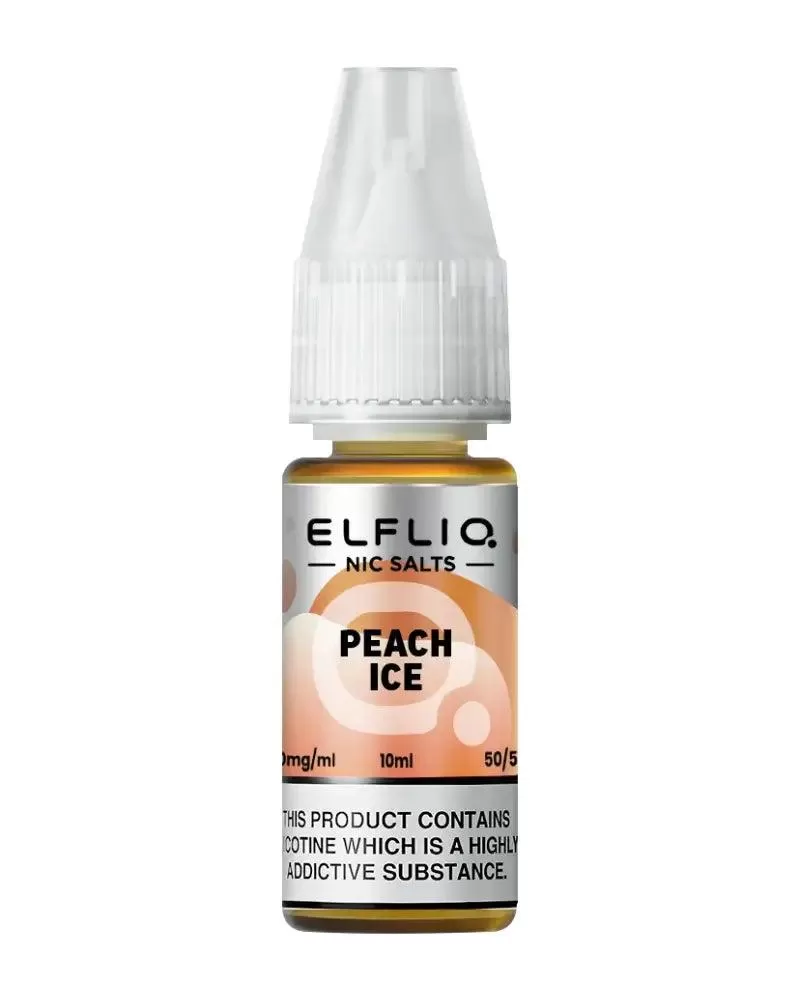 Elf Bar Elfliq Peach Ice Nic Salt Vape Juice - Strength 10mg