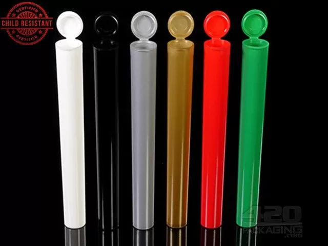 Squeezetops® 140mm Opaque Child Resistant J-Tubes (075600-CR) 1400/Box