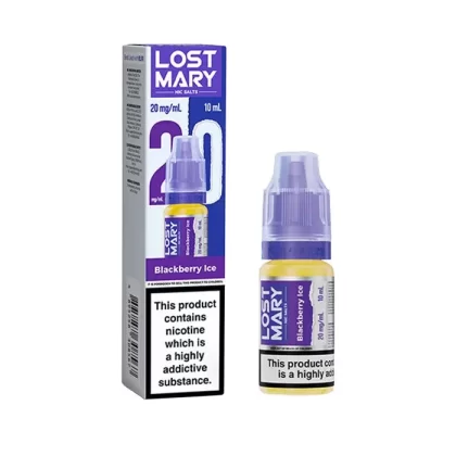 Blackberry Ice Nic Salt E-Liquid by Lost Mary - 10mg – Medium Strength, 20mg – High Strength