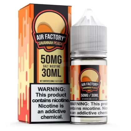Air Factory Salt Savannah Peach eJuice - Cheapejuice