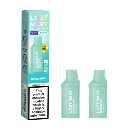 Blueberry Lost Mary BM600 Pods - 20mg - Vape Product (5F1853)