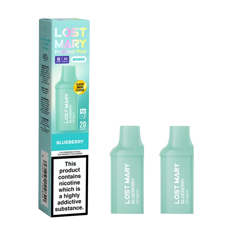 Blueberry Lost Mary BM600 Pods - 20mg - Vape Product (5F1853)