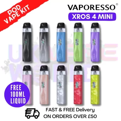 Space Grey Vaporesso Xros Mini 4 Kit + Free 100ML Eliquid