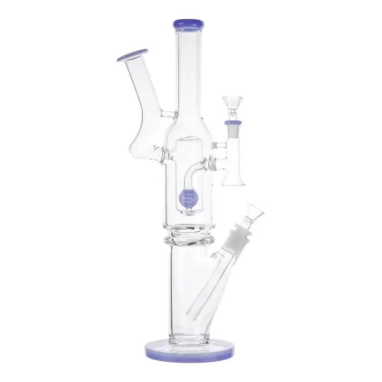 Dual Ultra Percolator Bong – 16in - Color#Jade Green>Lake Green>Black>Jade Blue