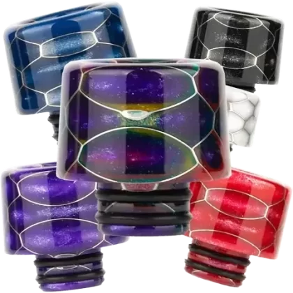 510 Cobra Drip Tips - Colour#Black>Blue>Green>Purple>Rainbow>Red>White>Yellow
