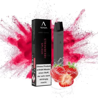 Adalya Vape – Strawberry Splash - Nikotin-Benzoat / Propylenglykol / Aromastoffe / Glycerin / Adalya / 20mg/ml / 450 mAh / ca. 600