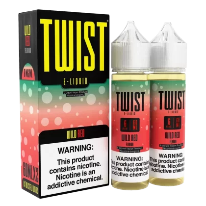 TWIST E-Liquid - Wild Red - 120ML E-Liquid (Twin 60ML Pack) - 6MG