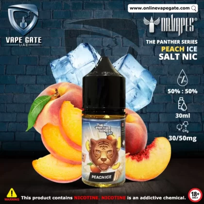Peach Ice - The Panther Series Ice 30ml Saltnic by Dr. Vapes