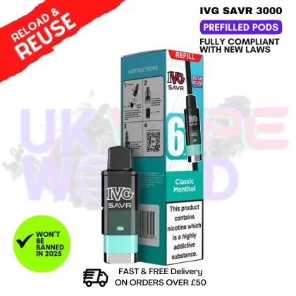 Classic Menthol IVG 3K Replacement Pod