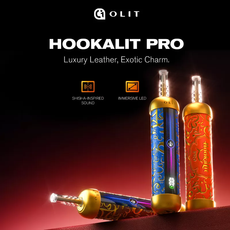 OLIT HookaLit Pro 60K Puff Disposable E-Hookah - 60,000 Puffs - Two Apple
