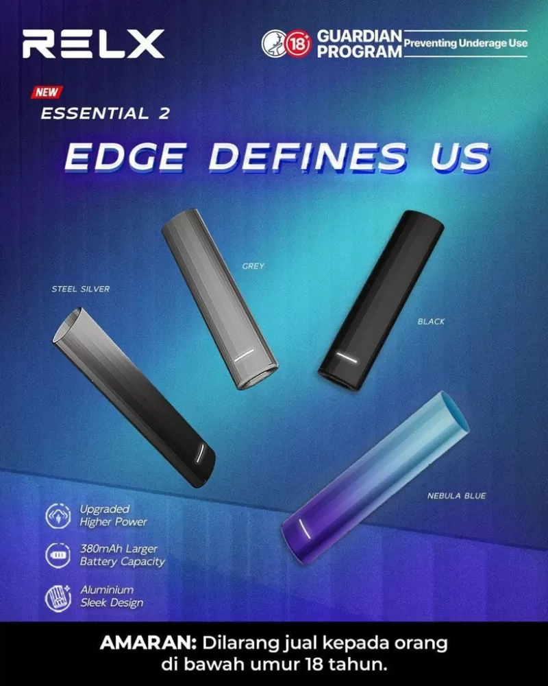 RELX Essential 2 Device Kit 380mAh Built-In Battery - Vapeandgo Com My - Image 2