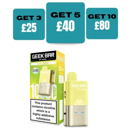 Geek Bar UP10,000 Prefilled Pod Kit - £8.99 or 3 for £25 - Sour Apple