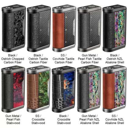 Lost Vape Centaurus DNA 250C Box Mod 200W - Gun Metal / Pearl Fish NZL Abalone Shell