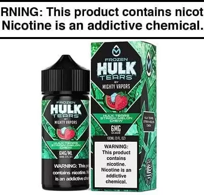 FROZEN STRAW-MELON CHEW BY MIGHTY VAPORS HULK TEARS 100ML - Vapejuice