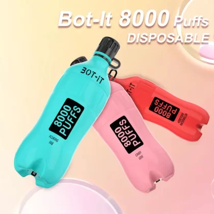 BOT-IT 8000 Pocket Size Edition Rechargeable Disposable Device – 8000 Puffs - Honeydew Watermelon