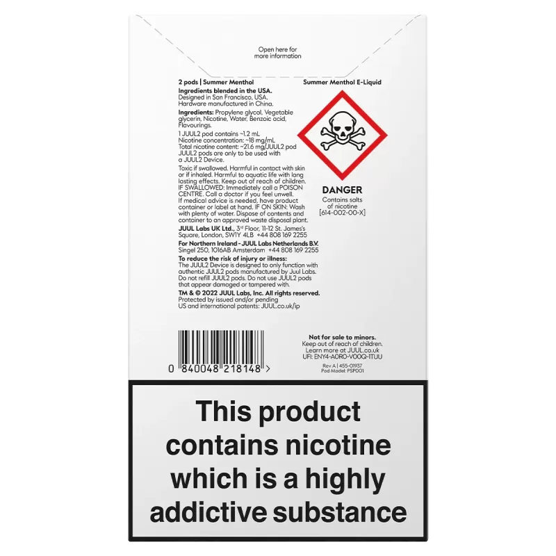 JUUL2 Summer Menthol (Pack of 2) - 18mg - Vape Product (7D5419) - Image 2