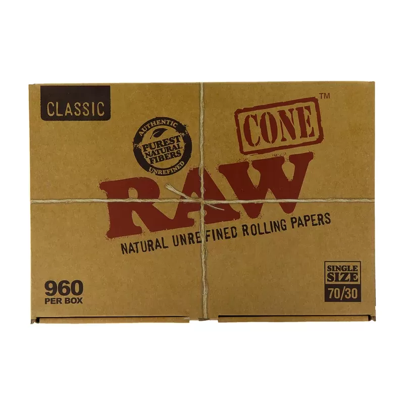 RAW® | Dog Walker Pre-Rolled Cones | 70/30 – Brown – 960 Count