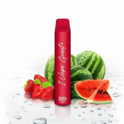 IVG BAR – Strawberry Watermelon - IVG BAR / Wassermelone / pflanzliches Glycerin / Aromastoffe / Nikotin-Benzoat / Propylenglykol / 20mg/ml / 550 mAh / ca. 800