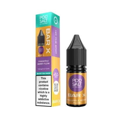 Pineapple Berry Flow Nic Salt E-Liquid by Pod Salt Bar X - 10 mg - Medium Strength