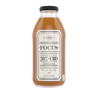 The Hemp Division Focus Case of 12 – Yerba Mate, Yaupon & Mint – 20 MG CBD
