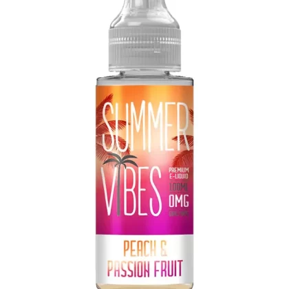 Summer Vibes Peach & Passion Fruit E Liquid 120ml - 3mg